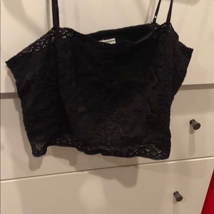 Cropped lace tank